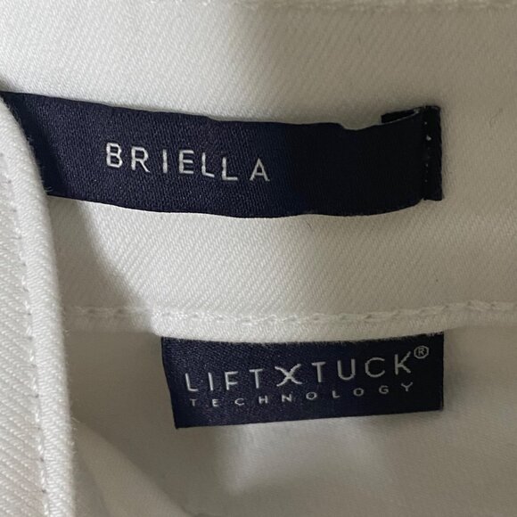 NYDJ Briella White Bermuda Shorts Size 4 Lift Tuck Stretch Denim 11” Inseam NWT - Picture 4 of 8